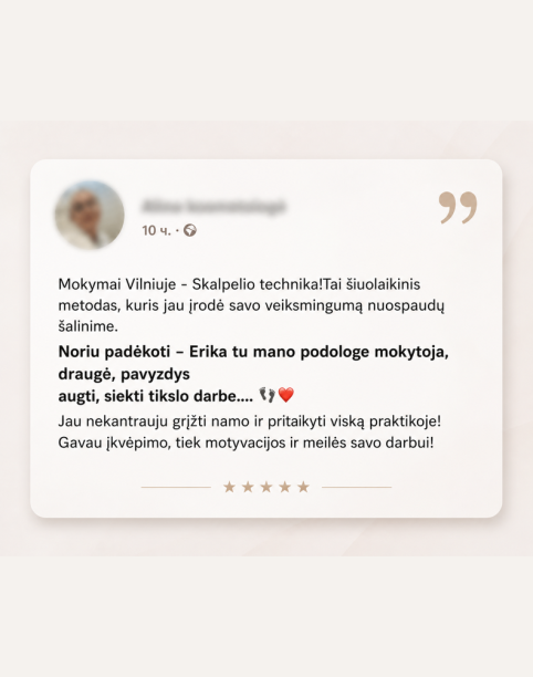 Mokymai „Skalpelio technika“ safe - Lengvos kojos